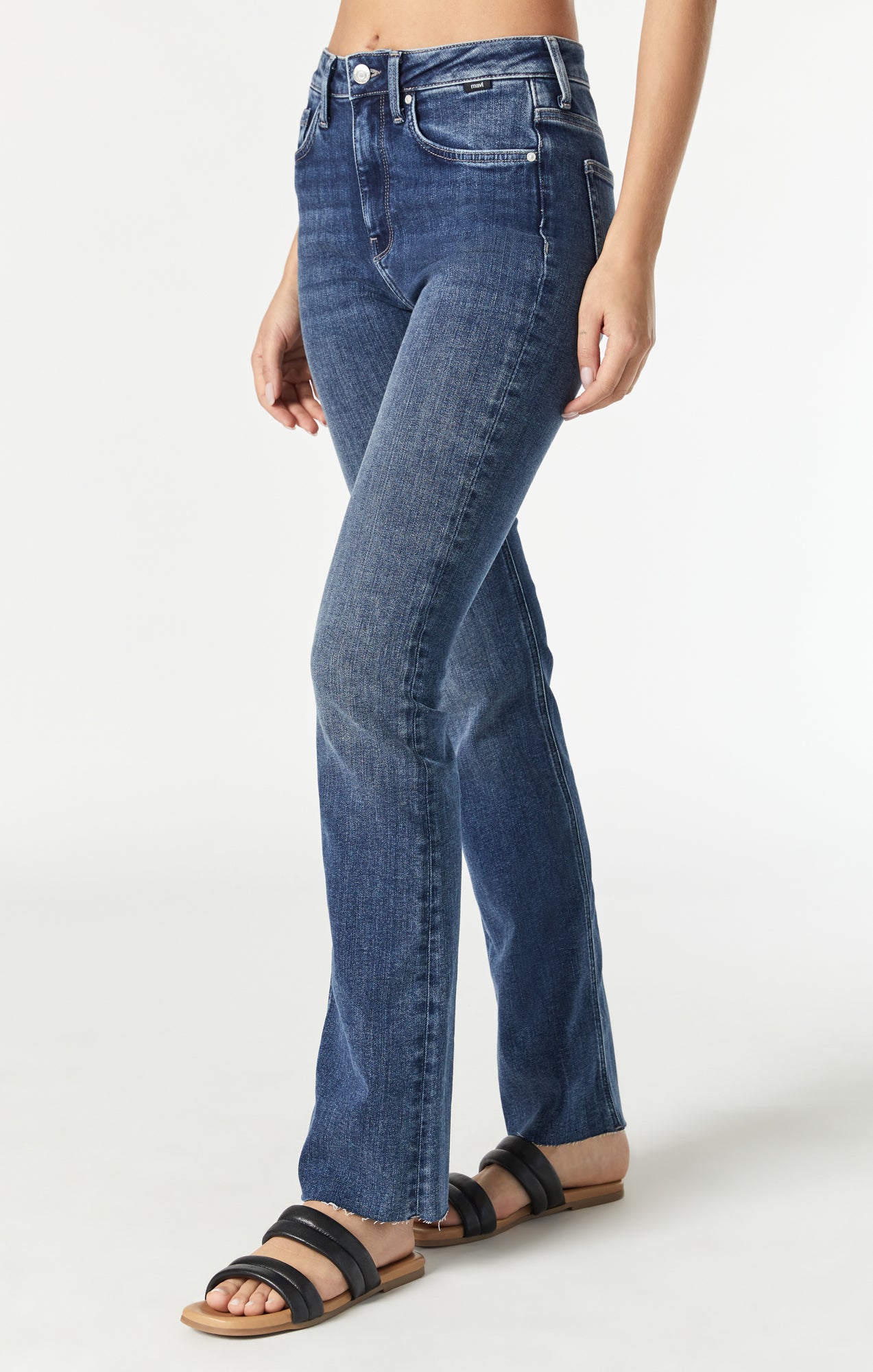 MARIA FLARE IN DARK BRUSHED ORGANIC BLUE - Mavi Jeans