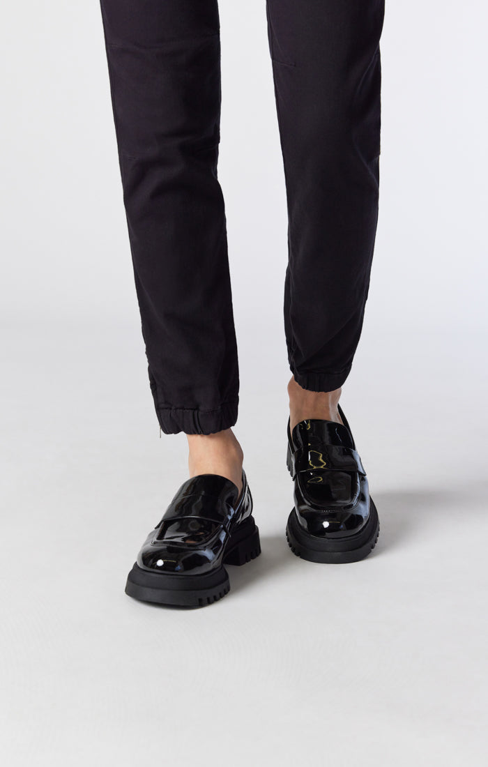 IVY SLIM CARGO PANTS IN BLACK TWILL - Mavi Jeans