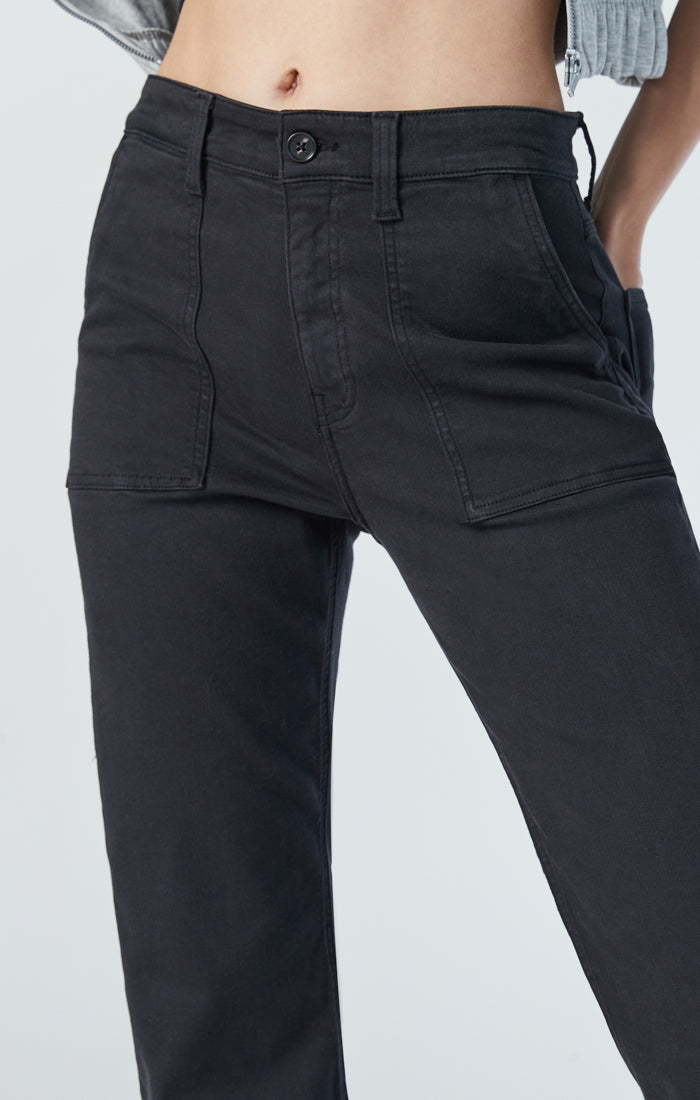 SHELIA FRONT POCKET STRAIGHT IN BLACK BEAUTY TWILL - Mavi Jeans