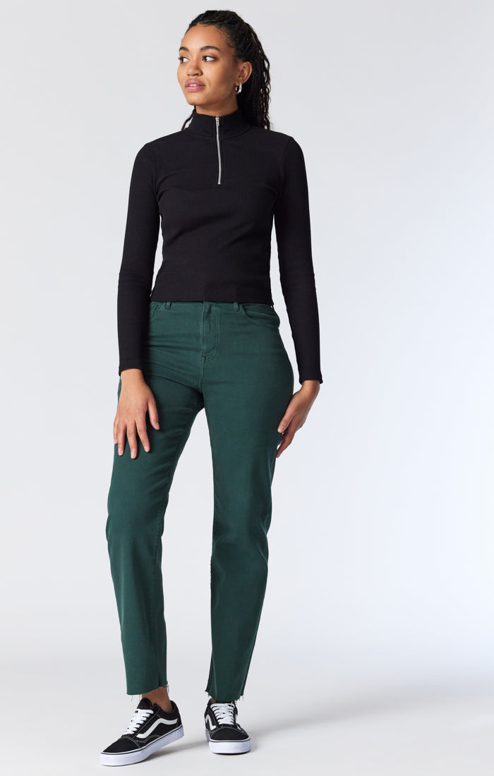 BARCELONA WIDE LEG IN GREEN FLEX BLUE - Mavi Jeans