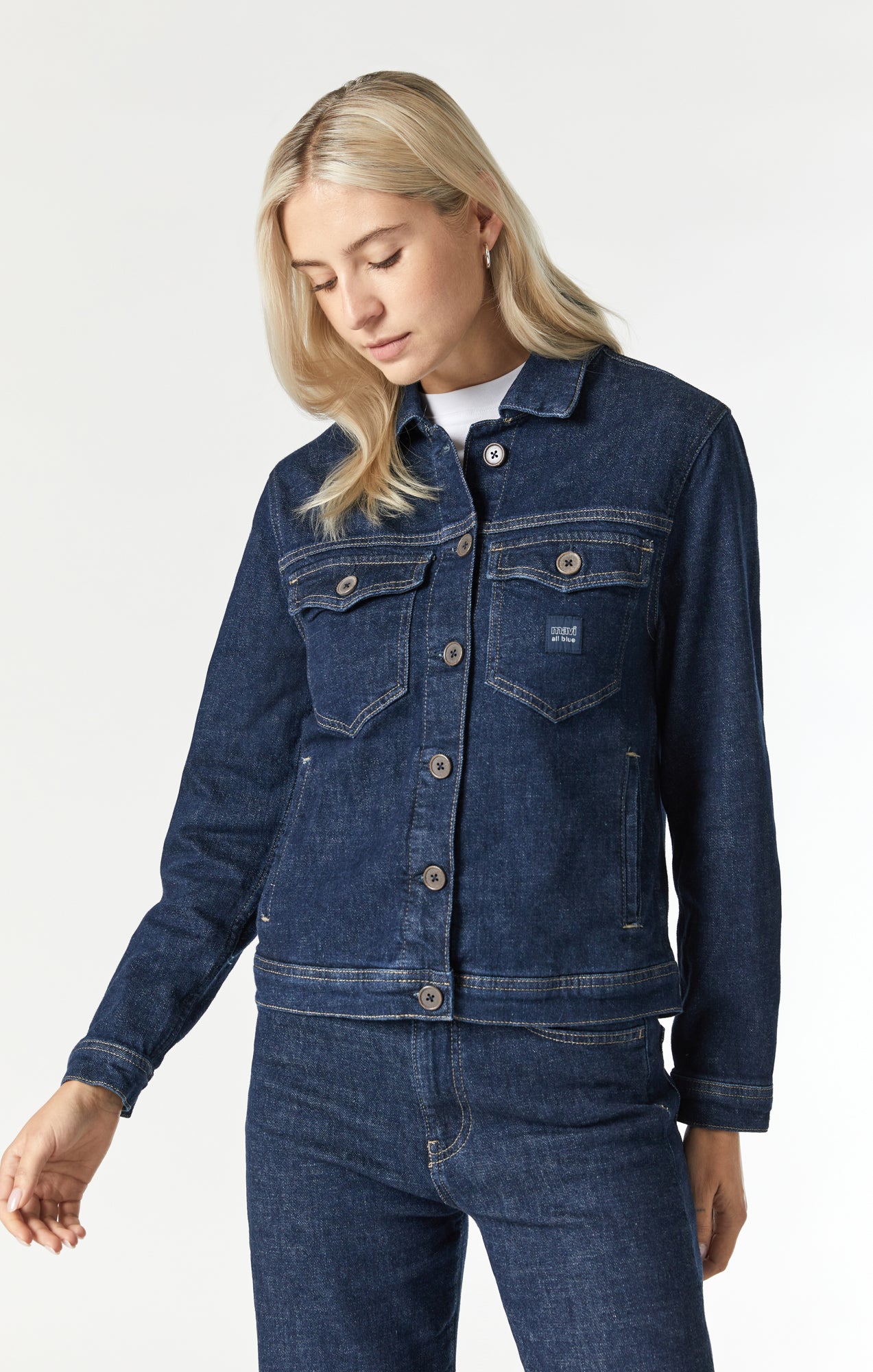 Blue denim jackets for womens online best sale