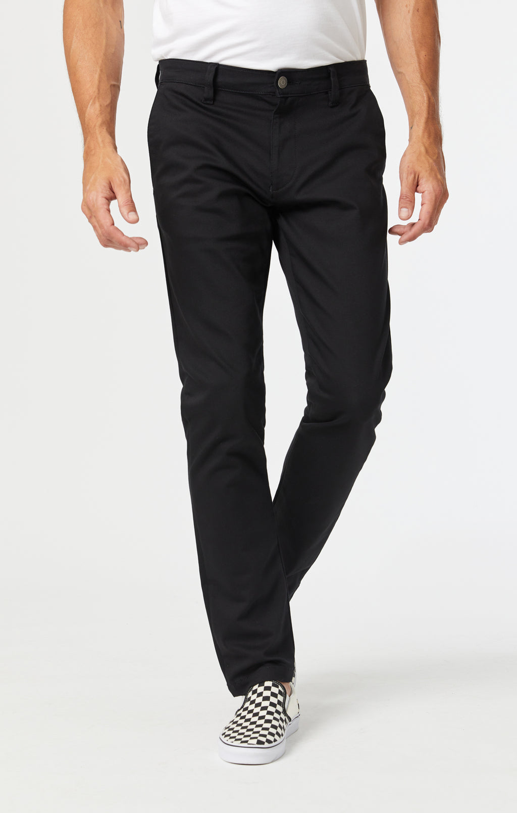 JOHNNY SLIM LEG CHINO IN BLACK TECH - Mavi Jeans