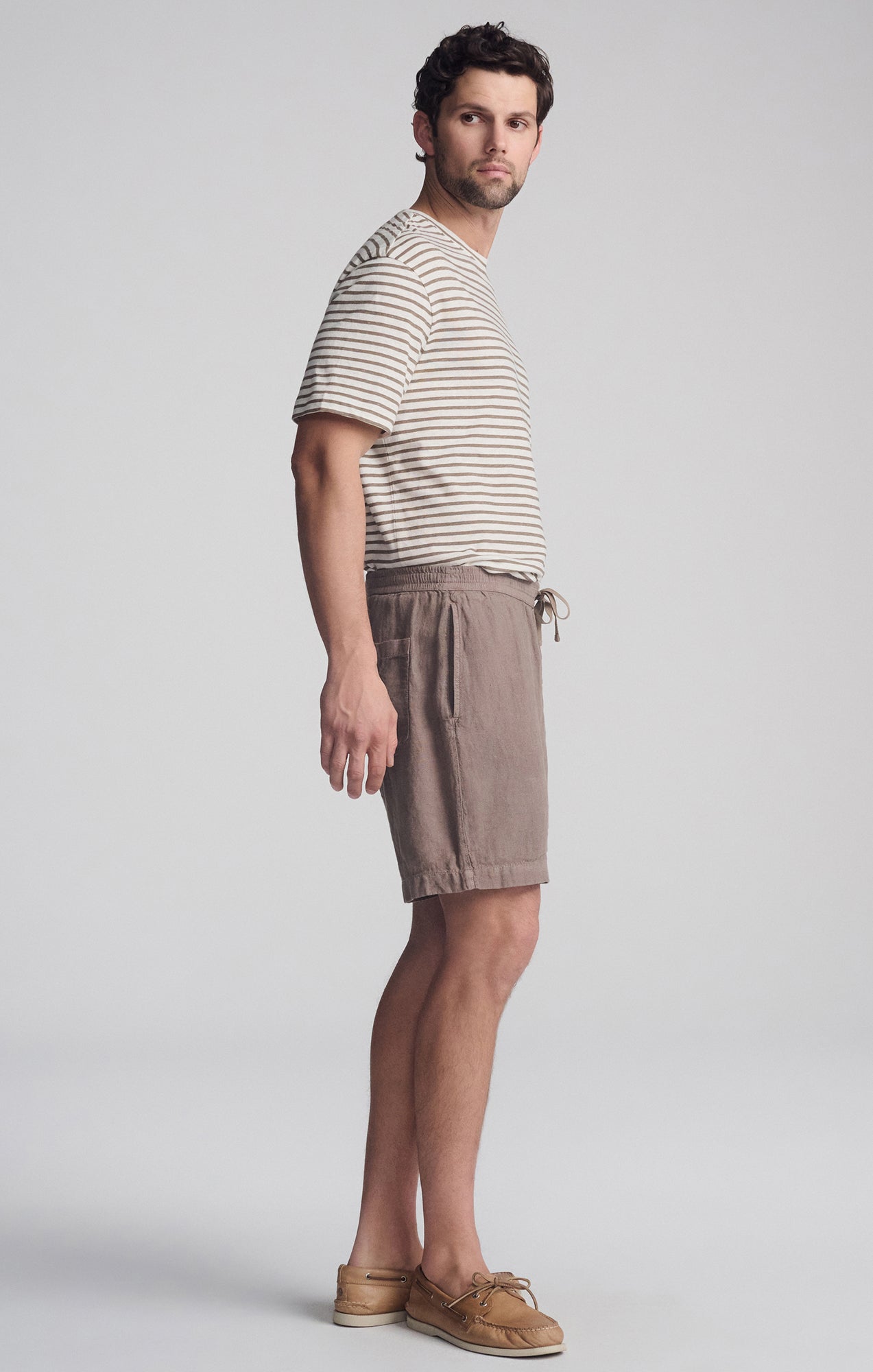LINEN POCKET SHORTS IN BRINDLE - Mavi Jeans