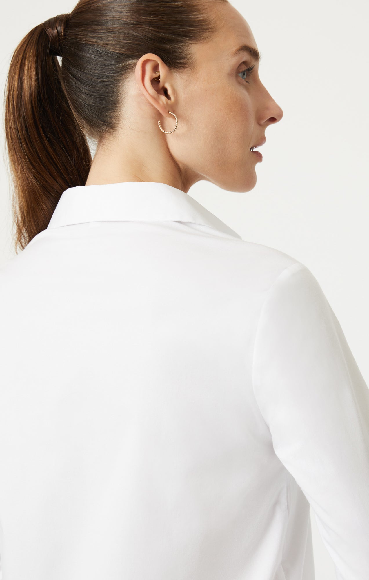 BUTTON-UP LONG SLEEVE SHIRT IN WHITE - Mavi Jeans