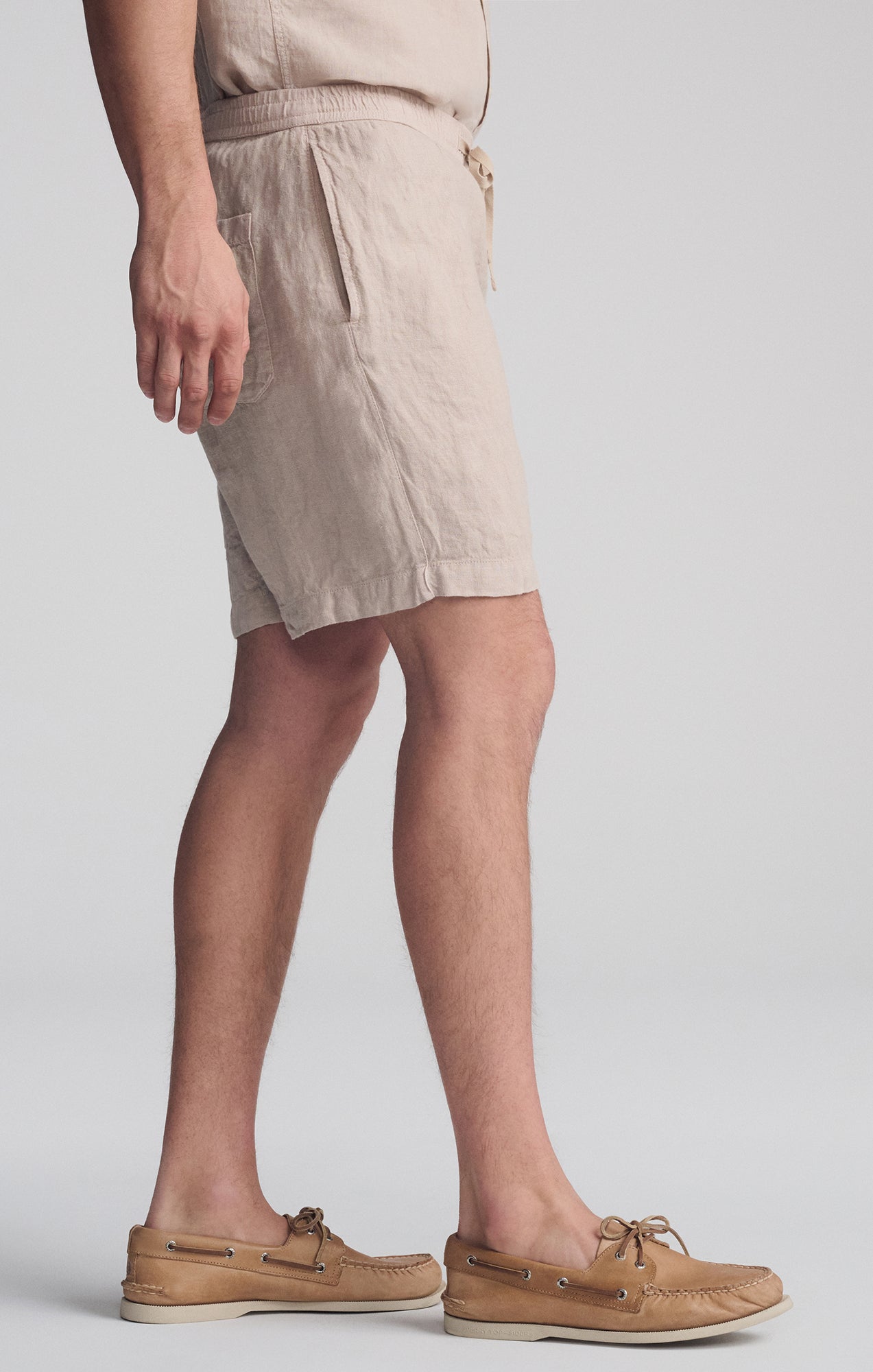 LINEN POCKET SHORTS IN SAND - Mavi Jeans