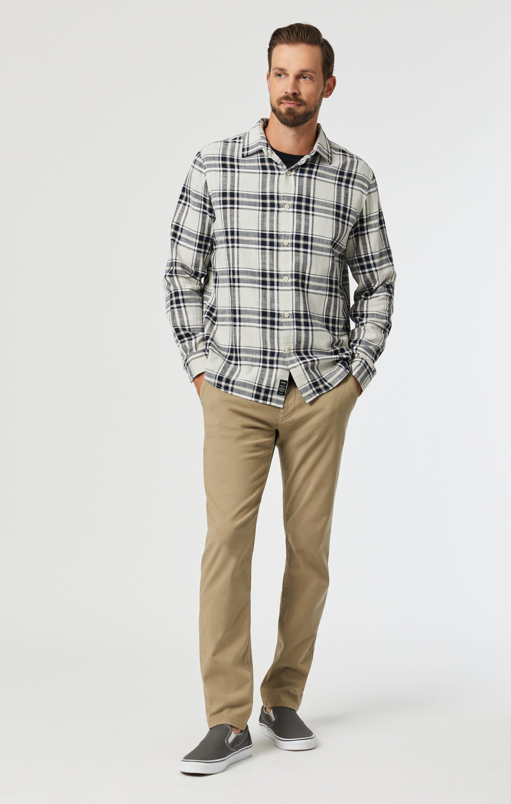 MILTON SLIM STRAIGHT CHINO IN BEIGE LUXE TWILL - Mavi Jeans
