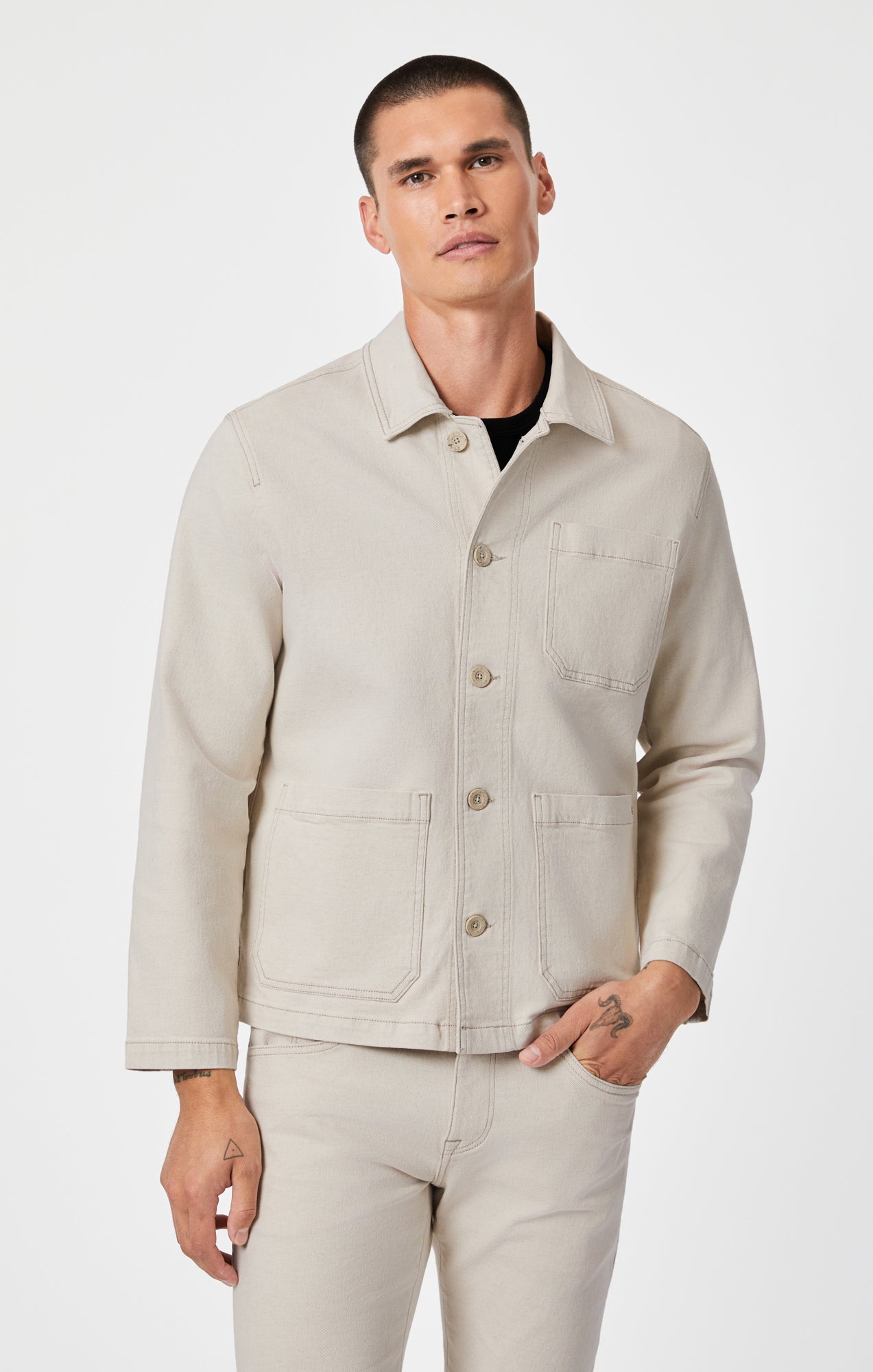 VICTOR JACKET IN NATURAL ECRU DENIM - Mavi Jeans