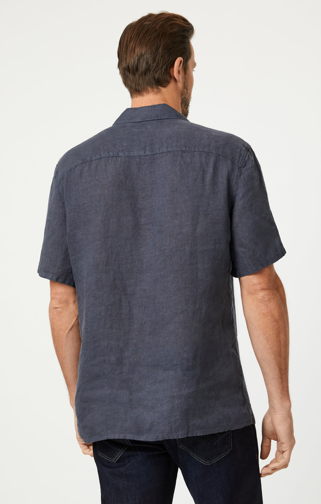 LINEN SHORT SLEEVE SHIRT IN PERISCOPE - Mavi Jeans