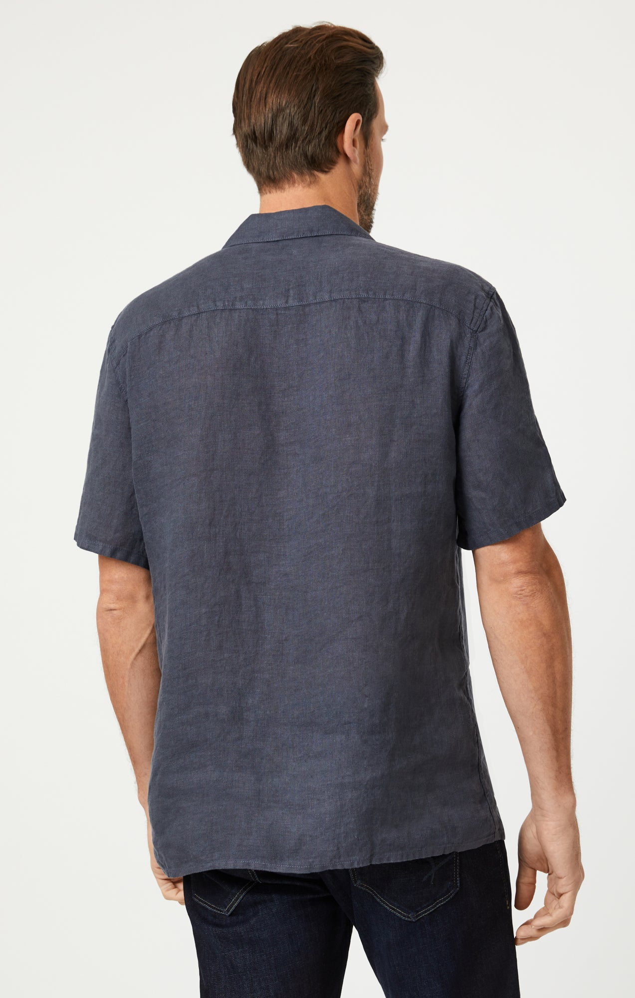 LINEN SHORT SLEEVE SHIRT IN PERISCOPE - Mavi Jeans