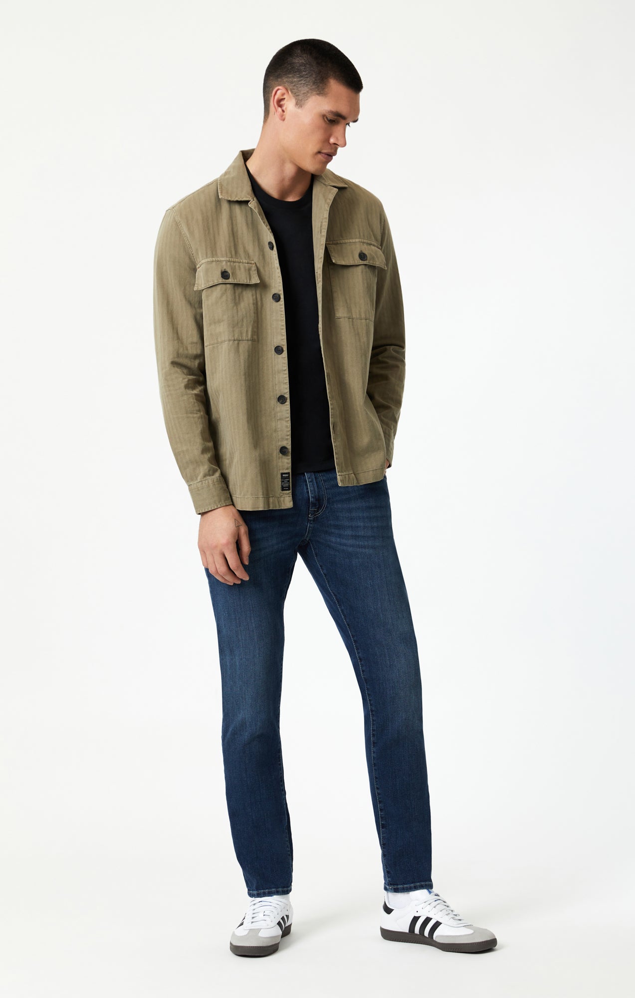 DOUBLE POCKET OVERSHIRT IN MERMAID - Mavi Jeans
