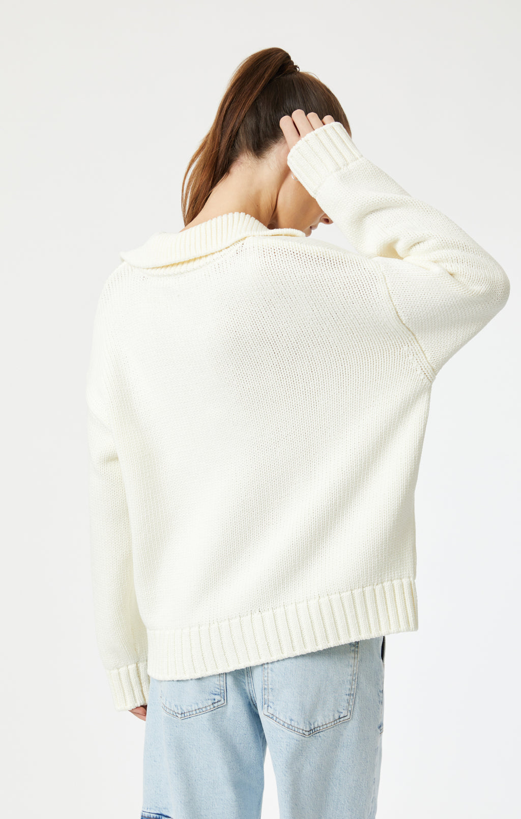 POLO SWEATER IN COCONUT MILK - Mavi Jeans