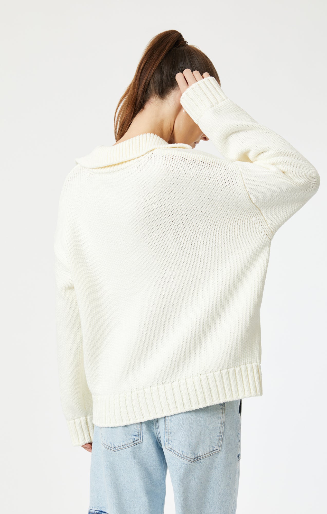 POLO SWEATER IN COCONUT MILK - Mavi Jeans