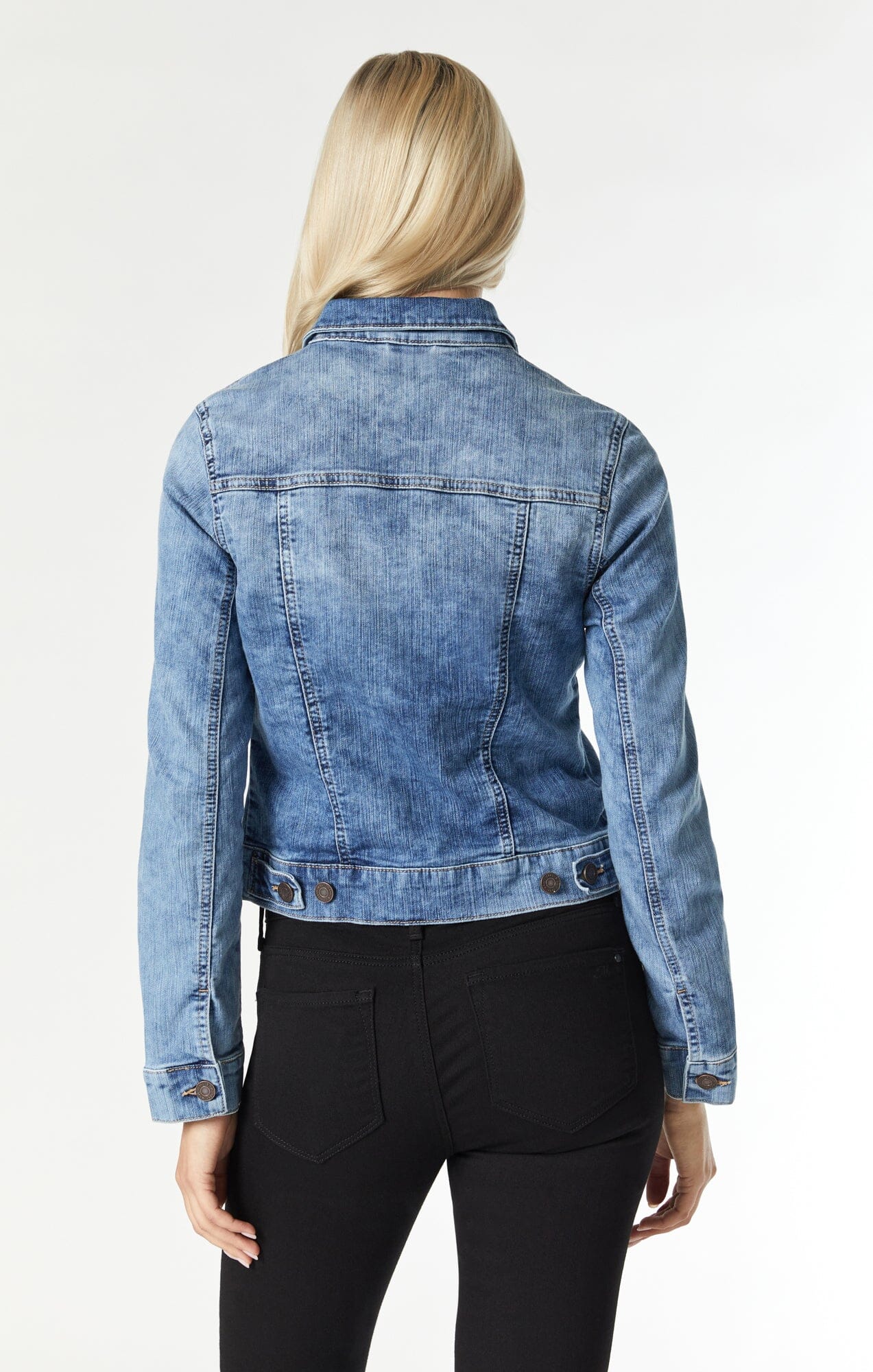 Mavi Women's Samantha Jean Jacket in Bleach Random Nolita – Mavi