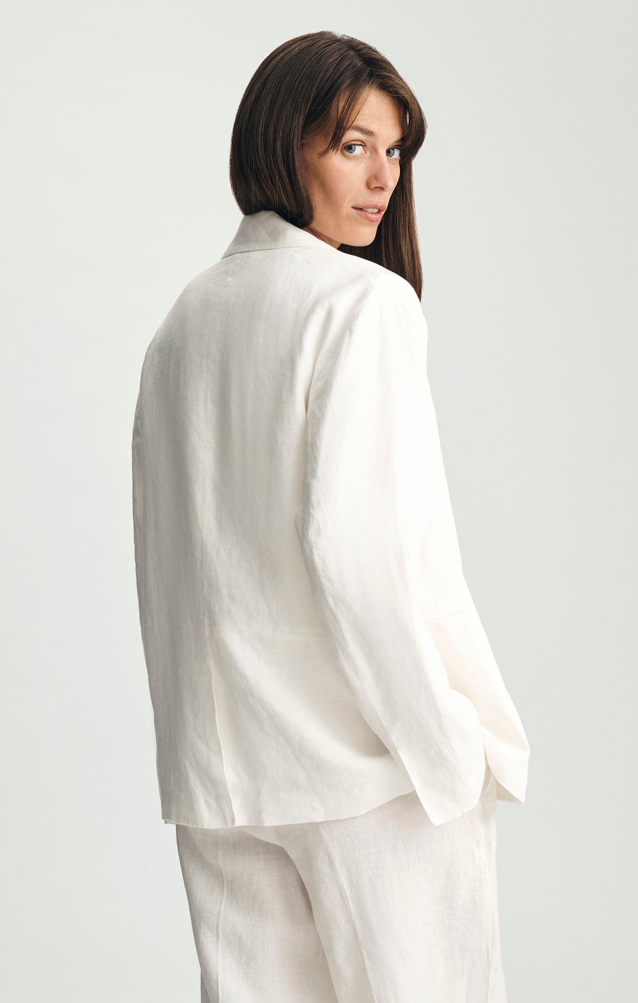 LINEN BLAZER IN ANTIQUE WHITE - Mavi Jeans