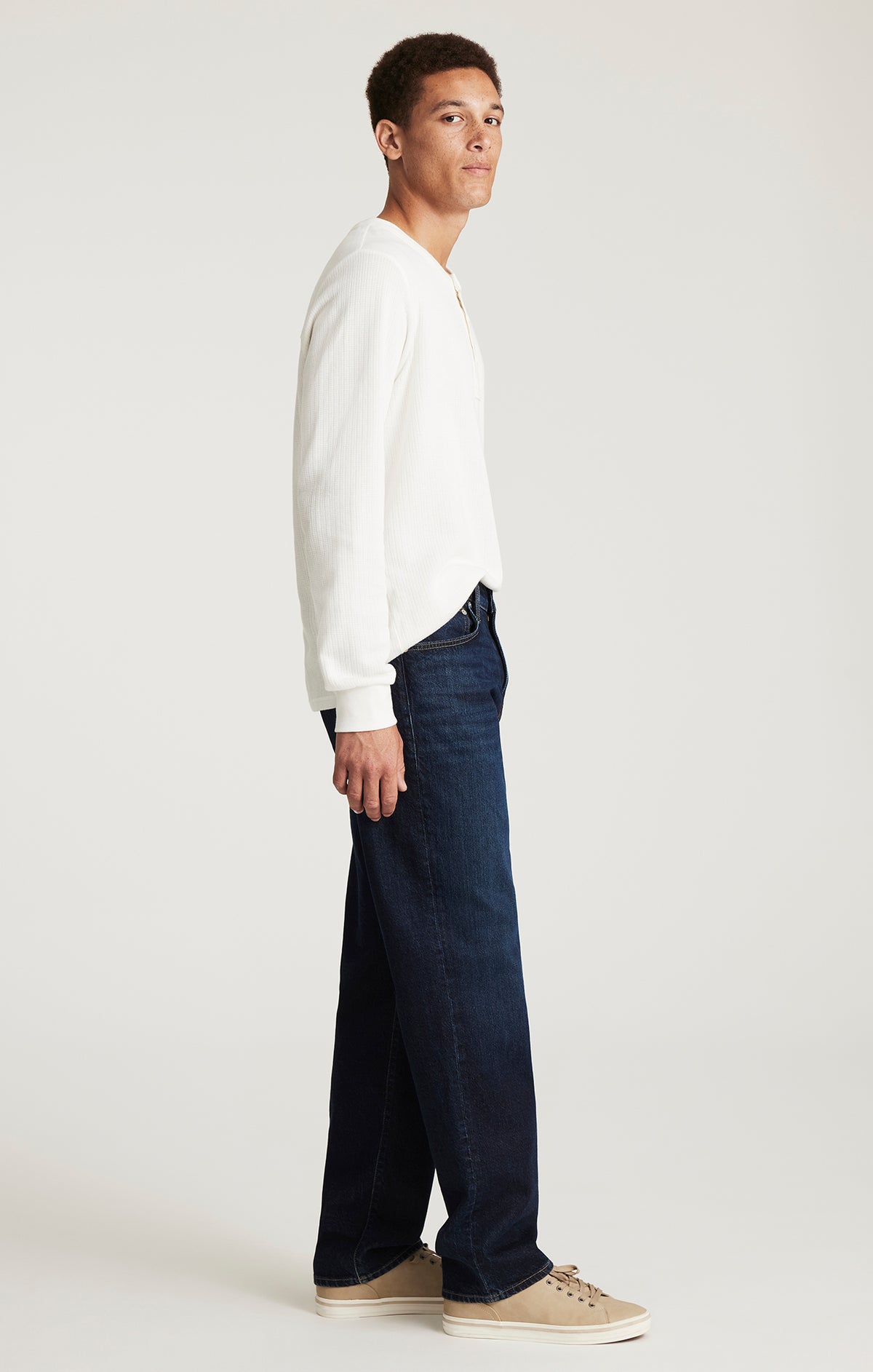 MARCEL LOOSE STRAIGHT LEG IN DEEP BRUSHED CLASSIC BLUE - Mavi Jeans