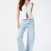 FLORIDA WIDE LEG IN BLEACHED RECYCLED BLUE - Mavi Jeans