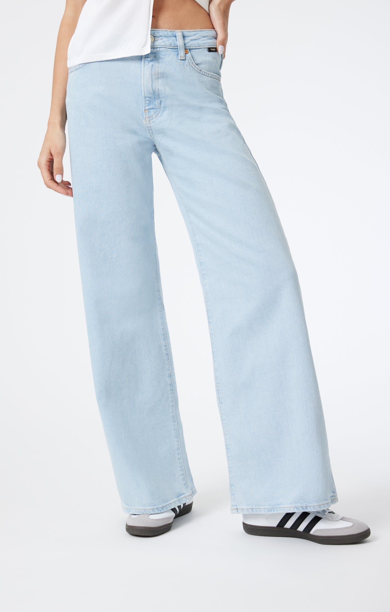FLORIDA WIDE LEG IN BLEACHED RECYCLED BLUE - Mavi Jeans