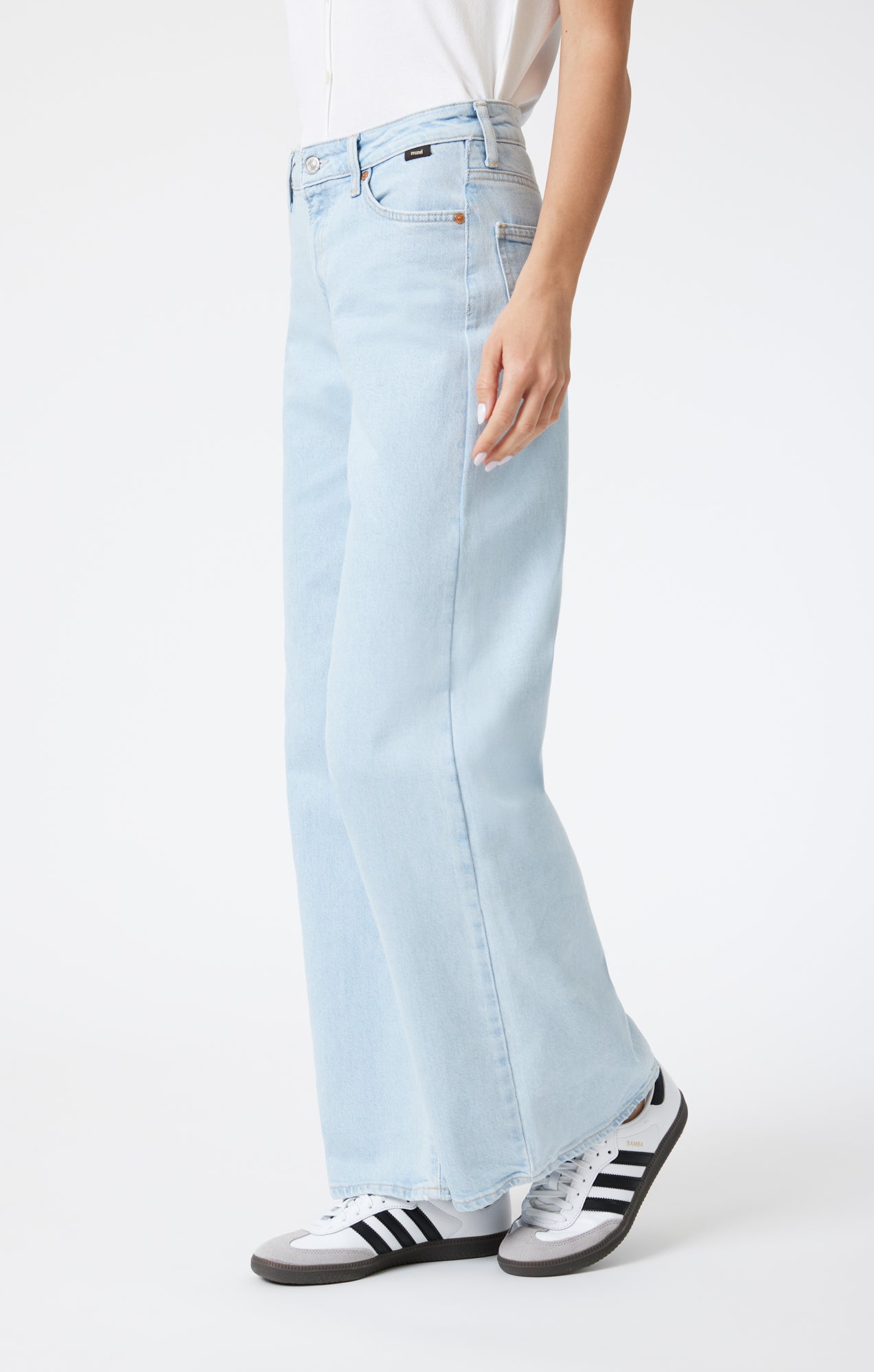 FLORIDA WIDE LEG IN BLEACHED RECYCLED BLUE - Mavi Jeans