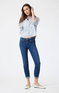 Mavi Adriana Ankle Skinny Lace-Up Jeans in Smoke Lace | Bloomingdale's Mavi Adriana Ankle Skinny Lace-Up Jeans in Smoke Lace | Bloomingdale's