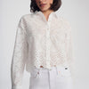 CROPPED EYELET SHIRT IN WHITE - Mavi Jeans