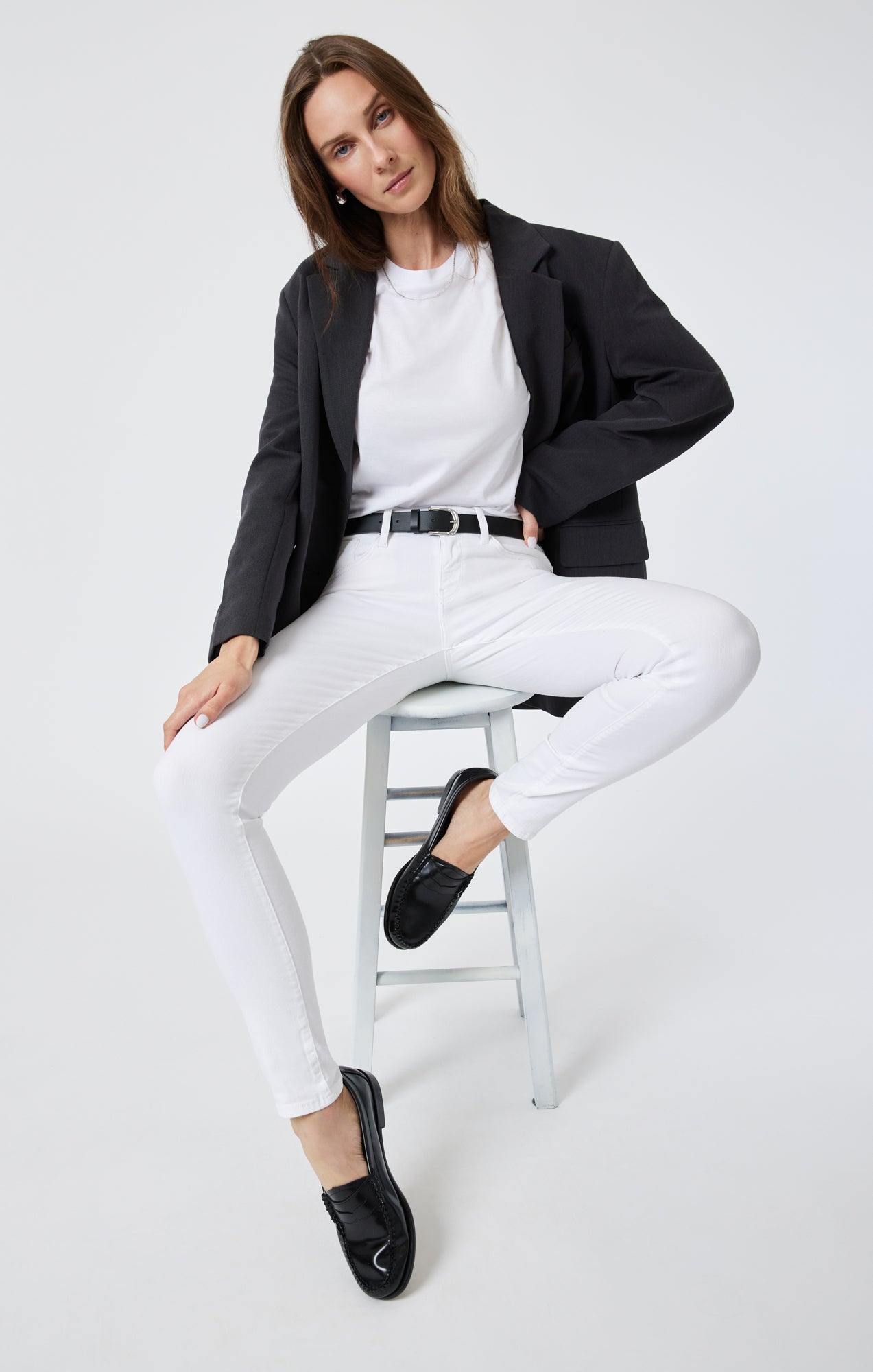 ALEXA SKINNY IN WHITE FEATHER BLUE - Mavi Jeans
