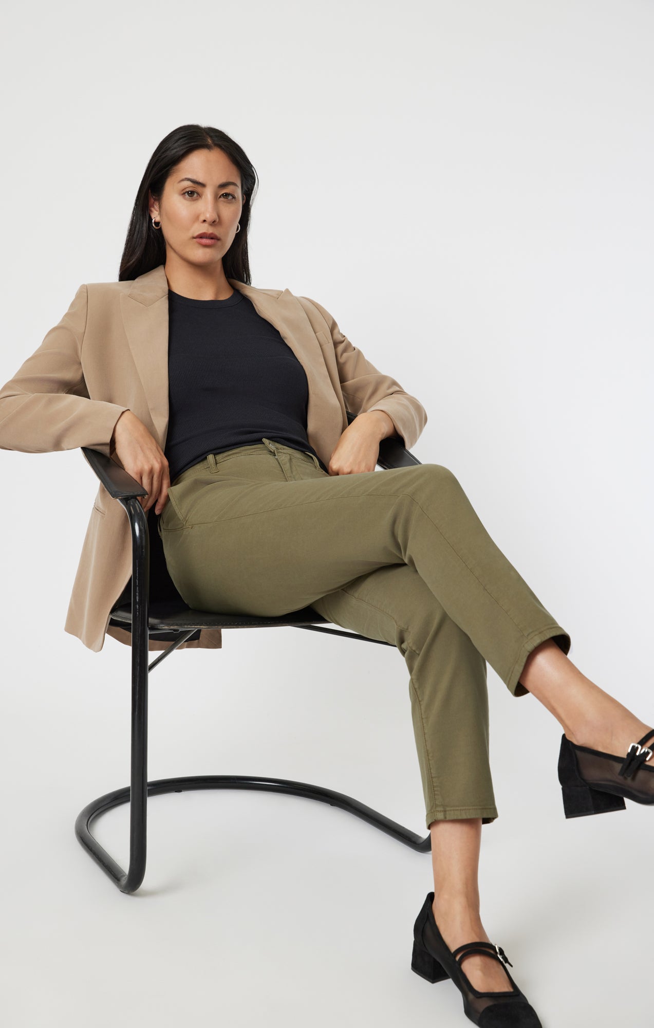 BROOKE SLIM CHINO IN GREEN LUXE TWILL - Mavi Jeans