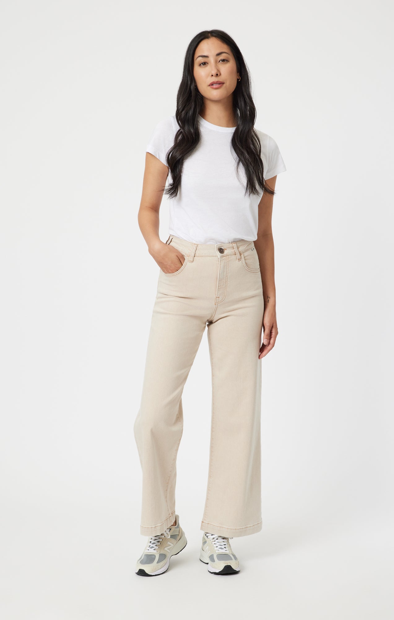 PALOMA WIDE LEG IN BEIGE NATURAL DYE - Mavi Jeans