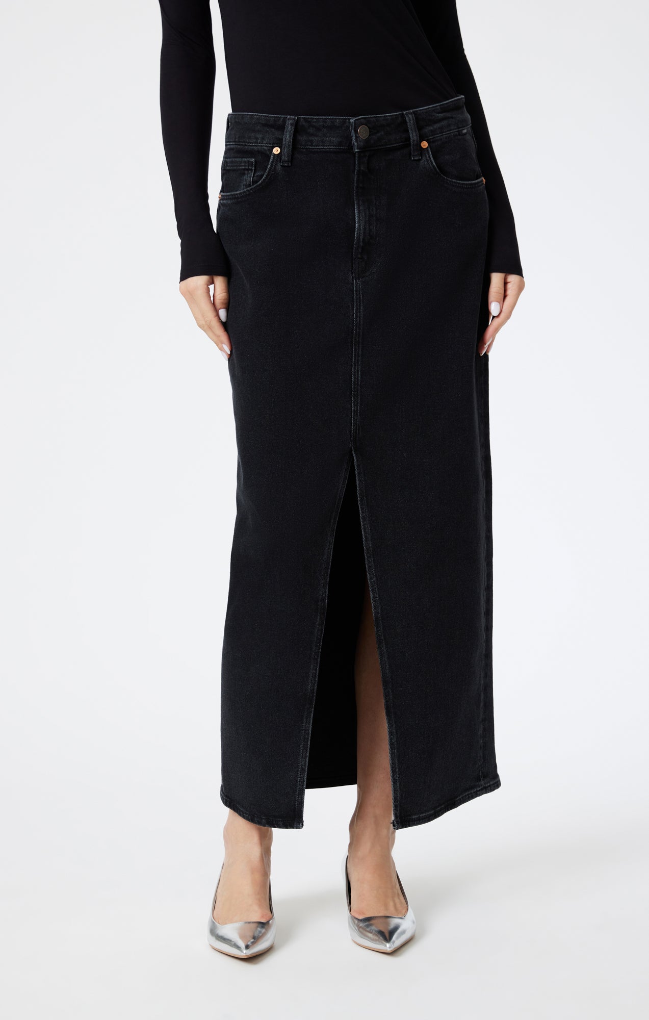 Mavi Women's Milena Denim Skirt In Dark Smoke Denim – Mavi Canada