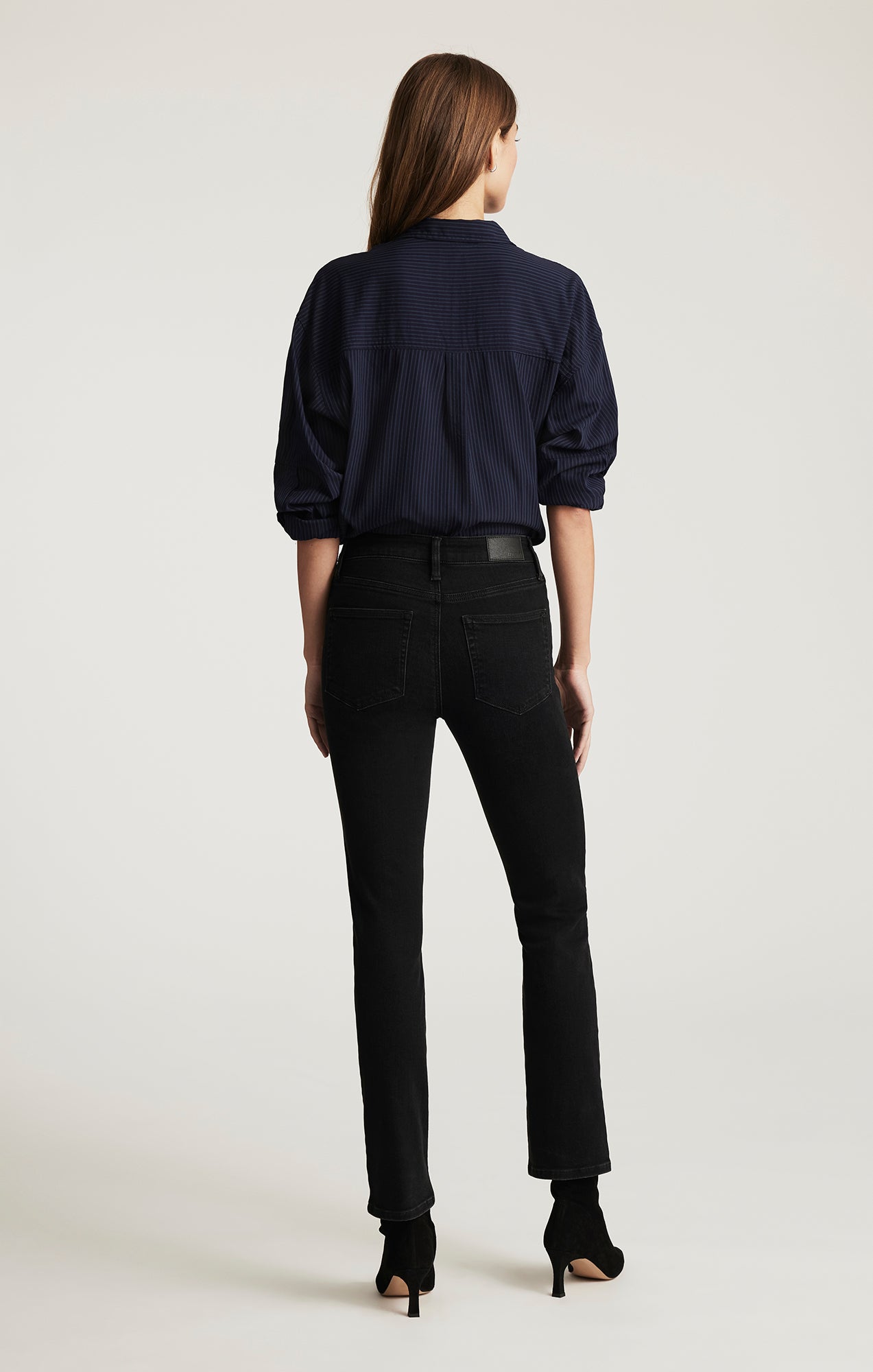 KENDRA STRAIGHT LEG IN DARK SMOKE FLEX BLUE - Mavi Jeans