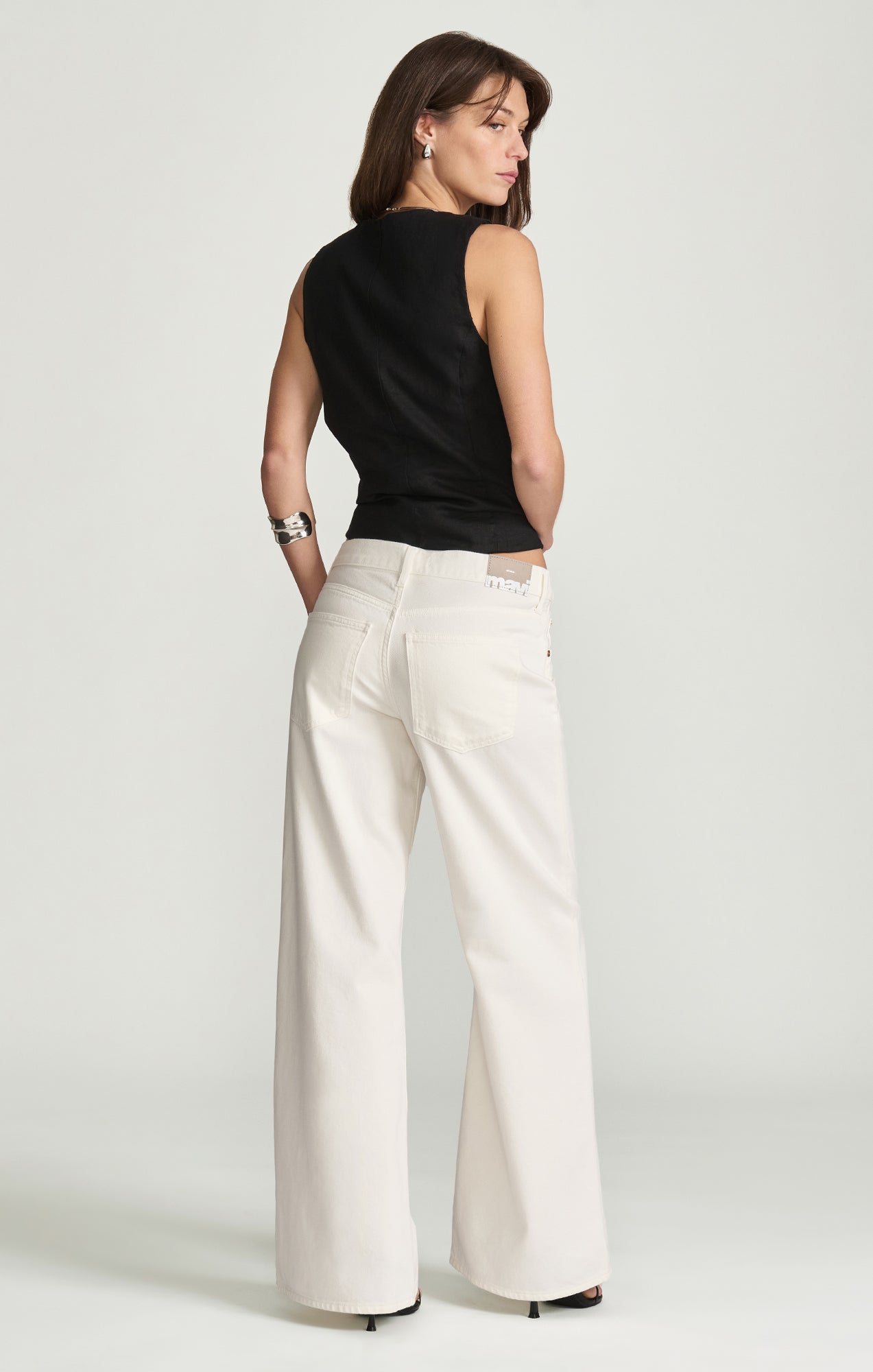 SANDY WIDE LEG IN OFF-WHITE CLASSIC BLUE - Mavi Jeans