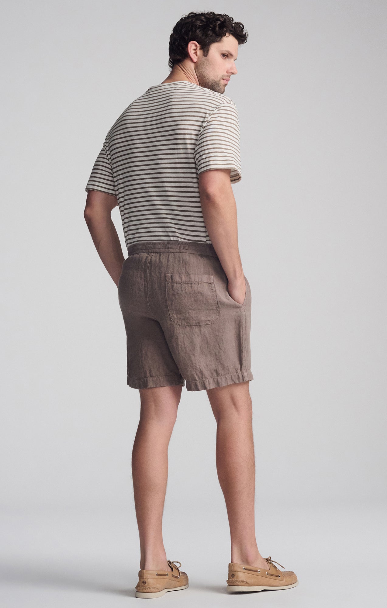 LINEN POCKET SHORTS IN BRINDLE - Mavi Jeans