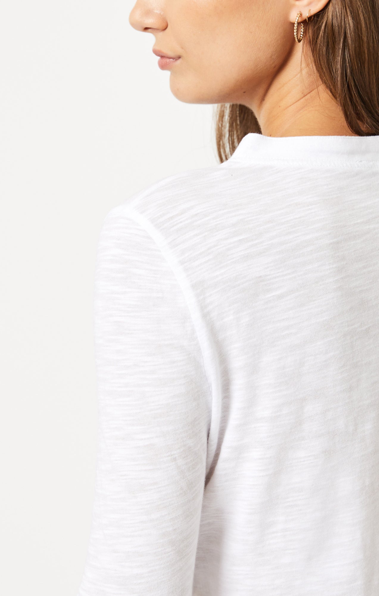 HENLEY T-SHIRT IN WHITE - Mavi Jeans