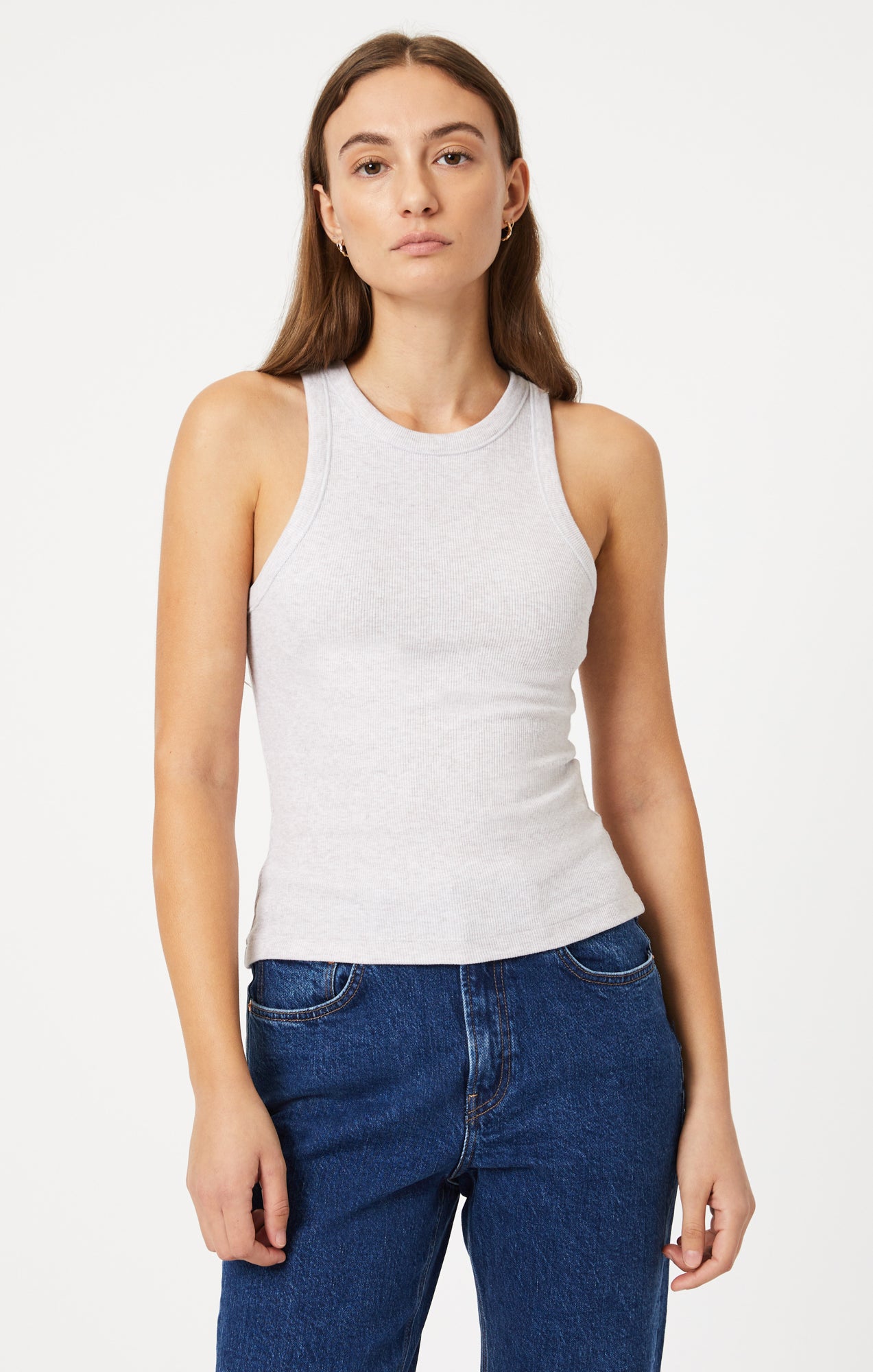 RACER BACK TANK TOP IN OATMEAL - Mavi Jeans