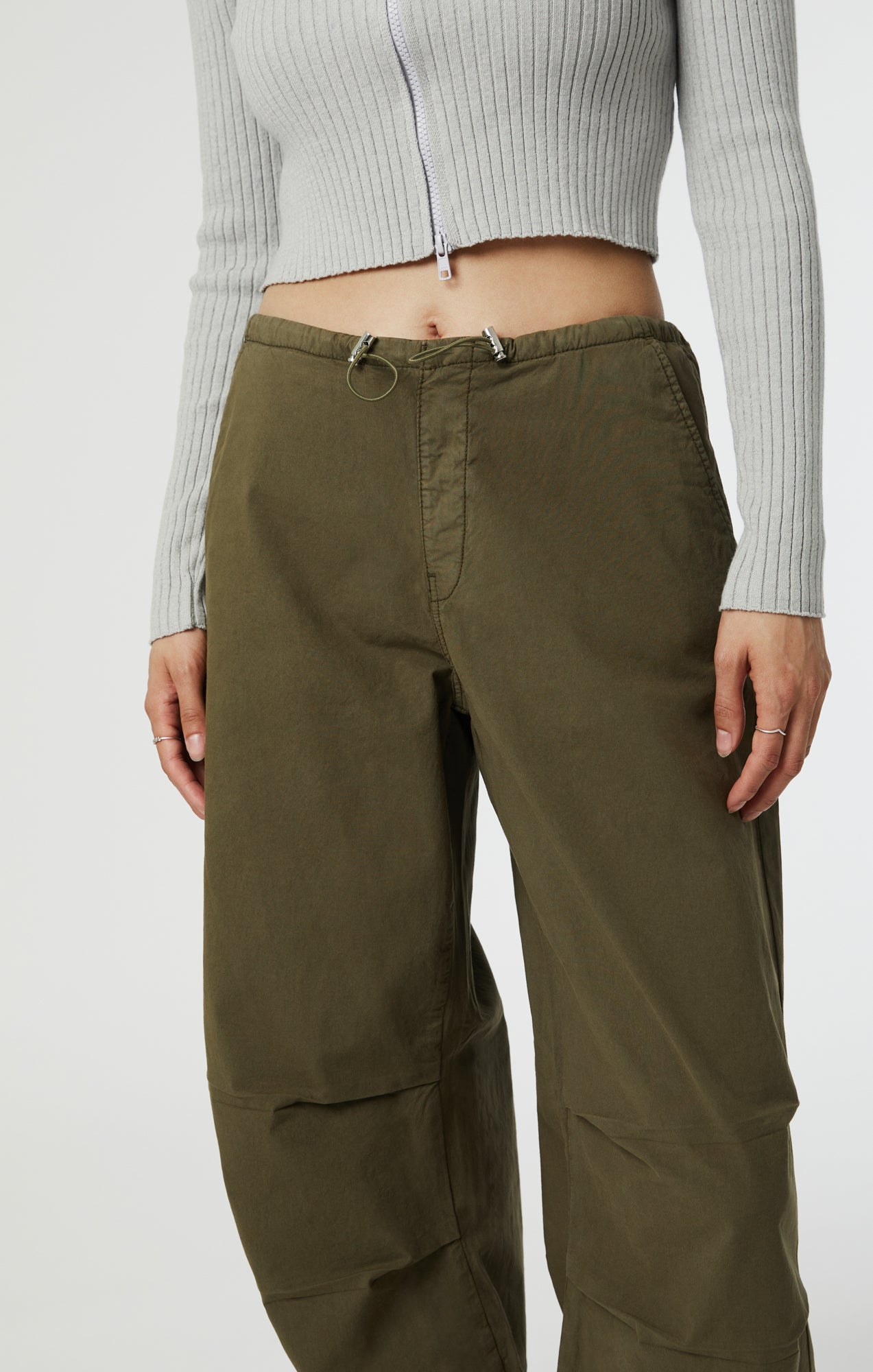 Mavi Women's Hill Parachute Pants In Khaki Move