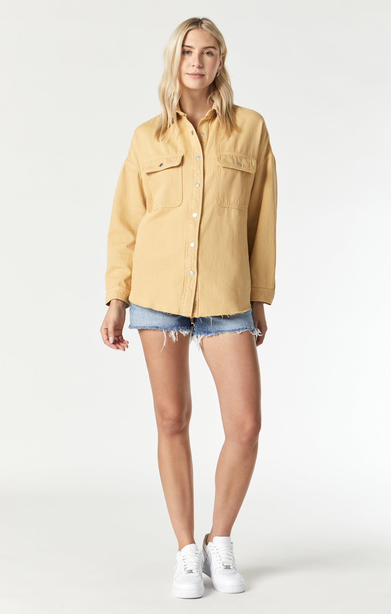 Mavi Women's Tamara Oversized Denim Shirt In Moonstone Denim