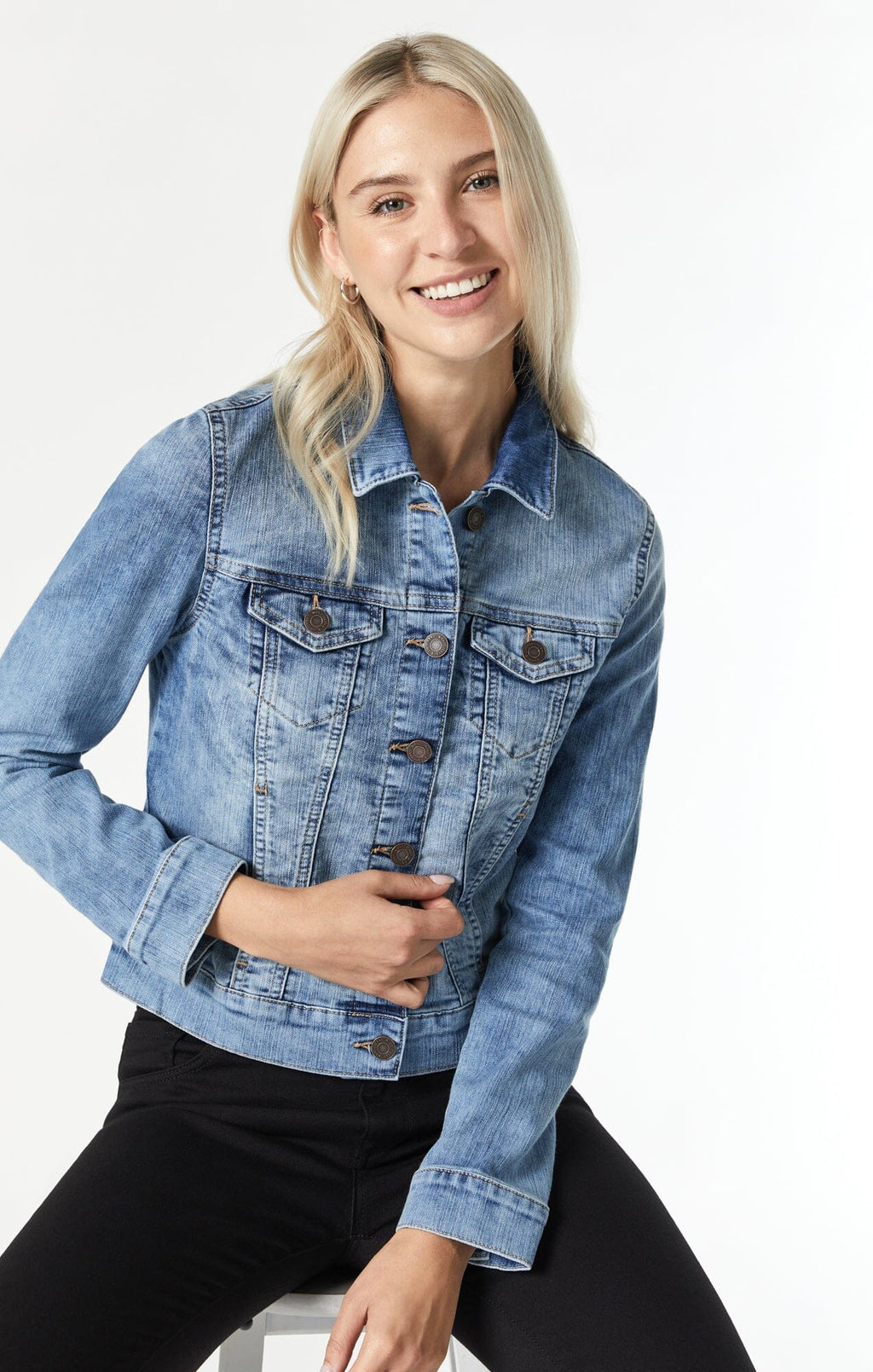 SAMANTHA DENIM JACKET IN BLEACH RANDOM NOLITA - Mavi Jeans