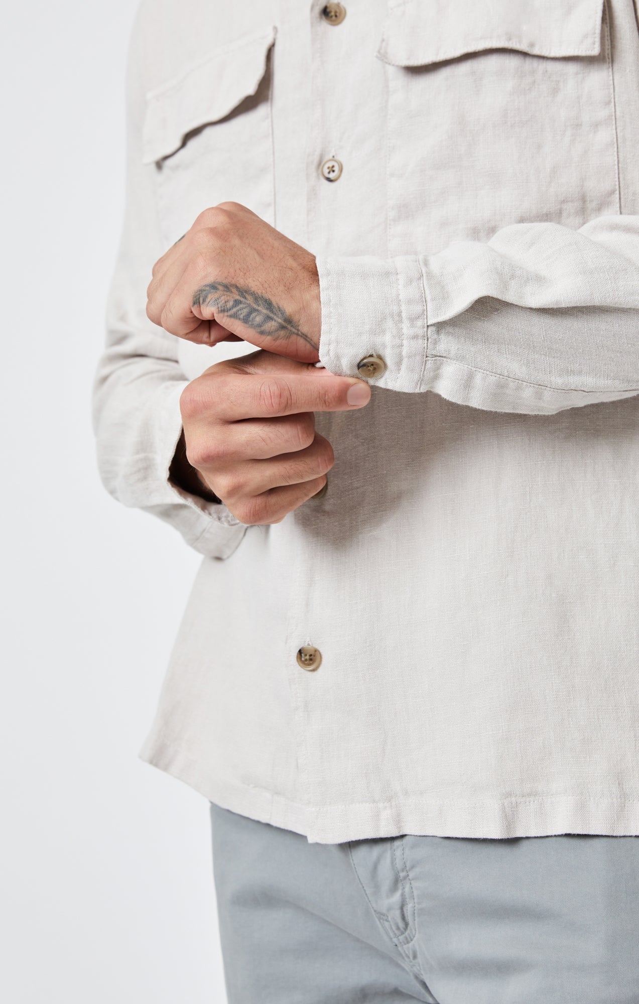 DOUBLE POCKET BUTTON-UP SHIRT IN MOONSTRUCK - Mavi Jeans