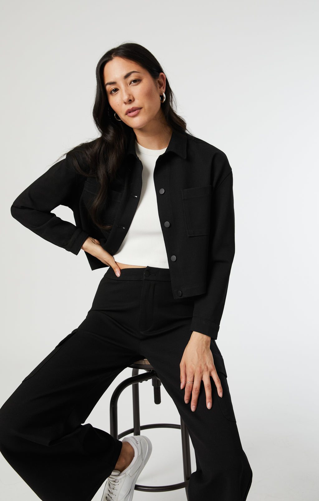 SHIRLEY JACKET IN BLACK MOVE STRETCH - Mavi Jeans