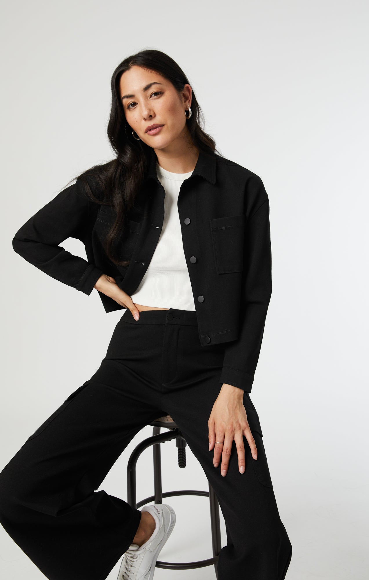 SHIRLEY JACKET IN BLACK MOVE STRETCH - Mavi Jeans