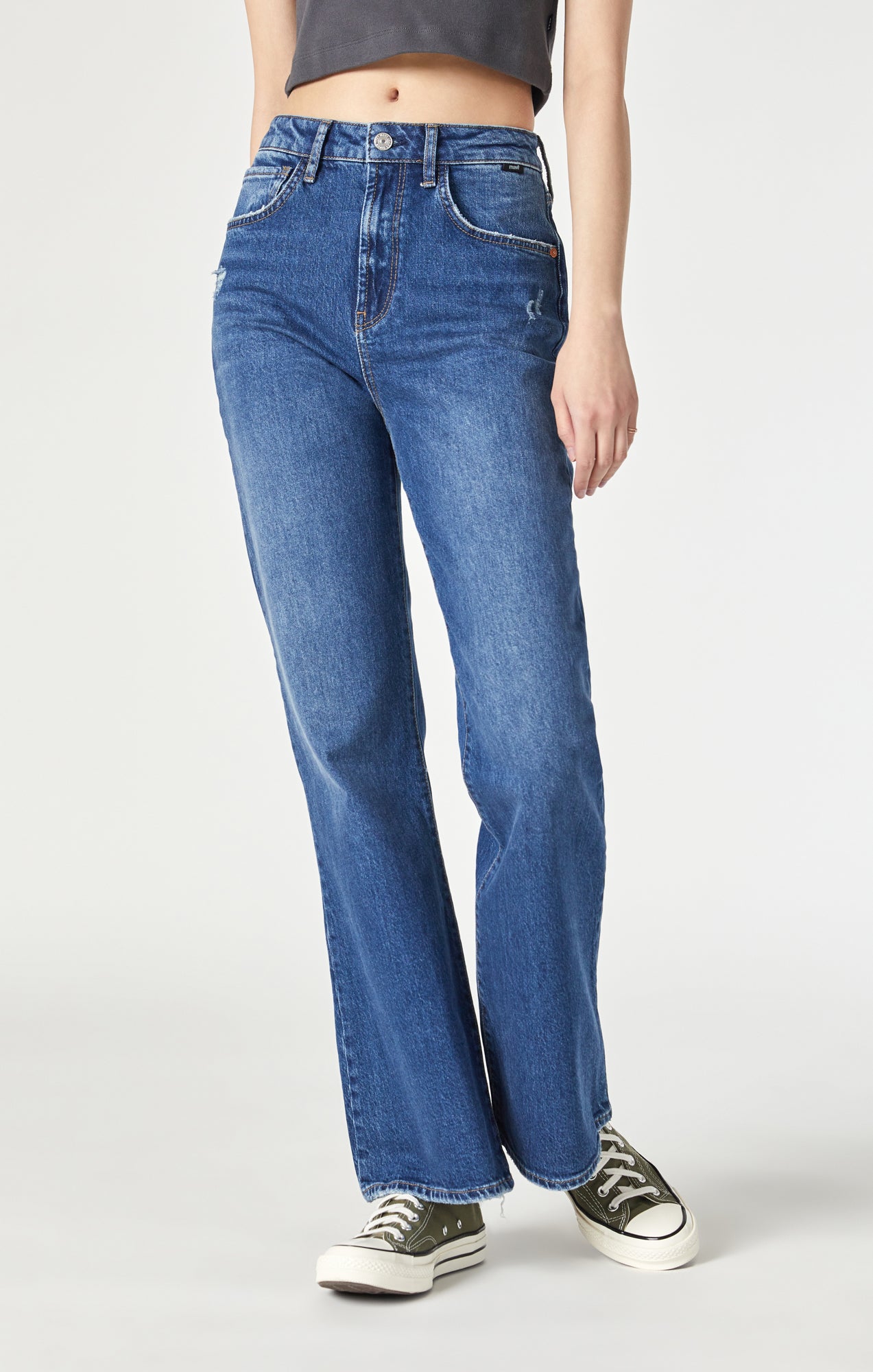 Capreze Women Buttoned Bootcut Jeans Casual Flare Denim Pants Bell Bottom  Jeans with Pockets Dark Blue L