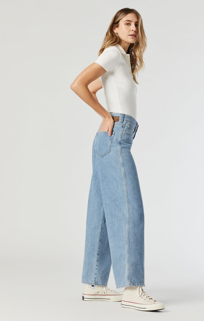 Flare leg high hot sale waist jeans