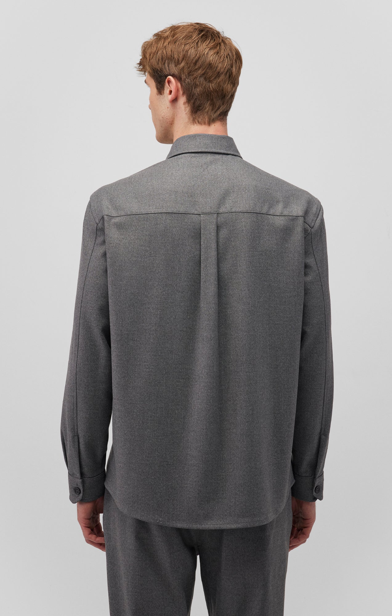DOUBLE POCKET SHIRT IN DARK GREY MELANGE - Mavi Jeans