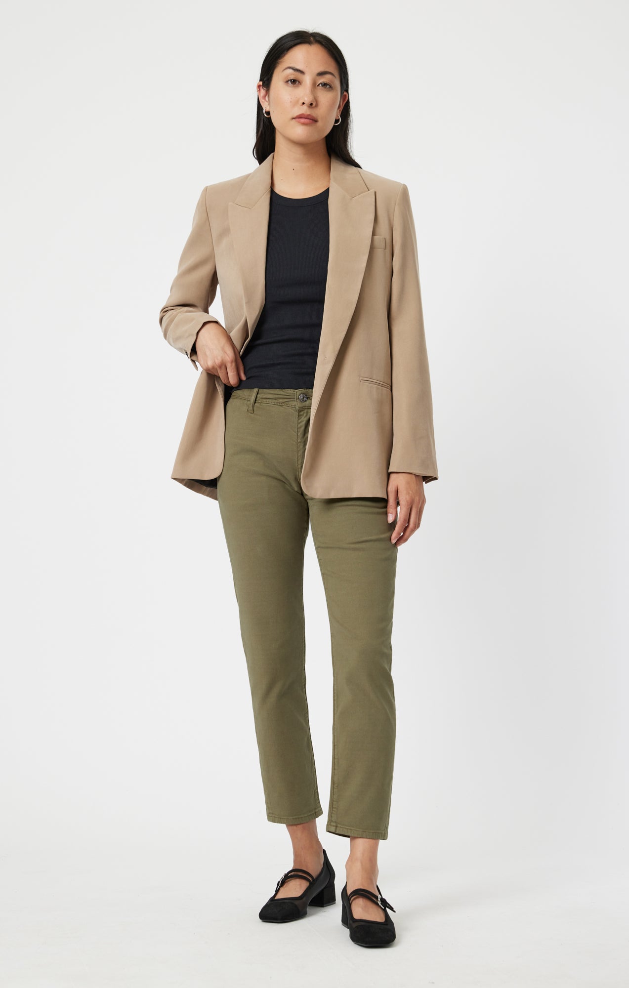 BROOKE SLIM CHINO IN GREEN LUXE TWILL - Mavi Jeans