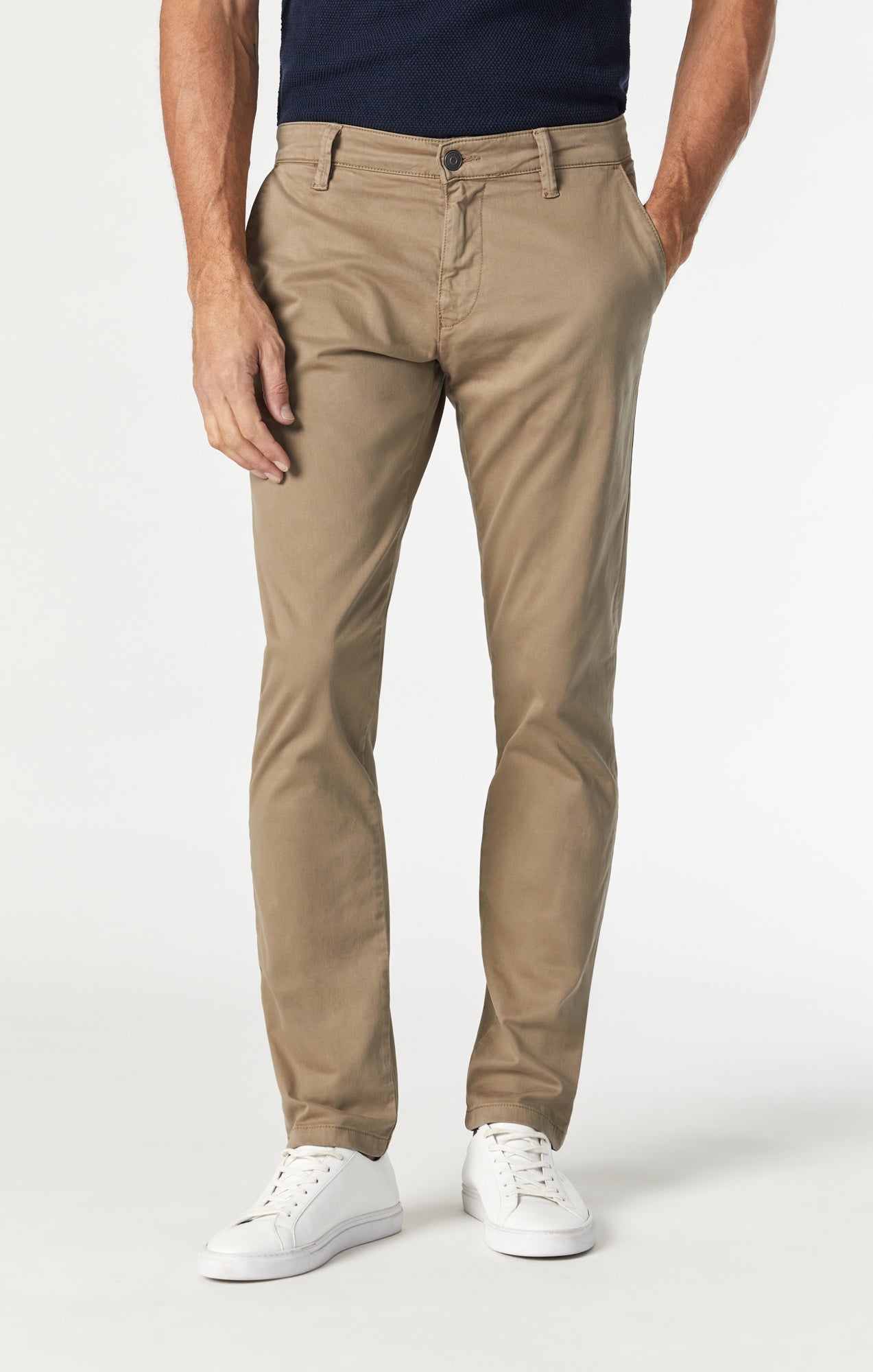 JOHNNY SLIM LEG CHINO IN BRITISH KHAKI TWILL - Mavi Jeans