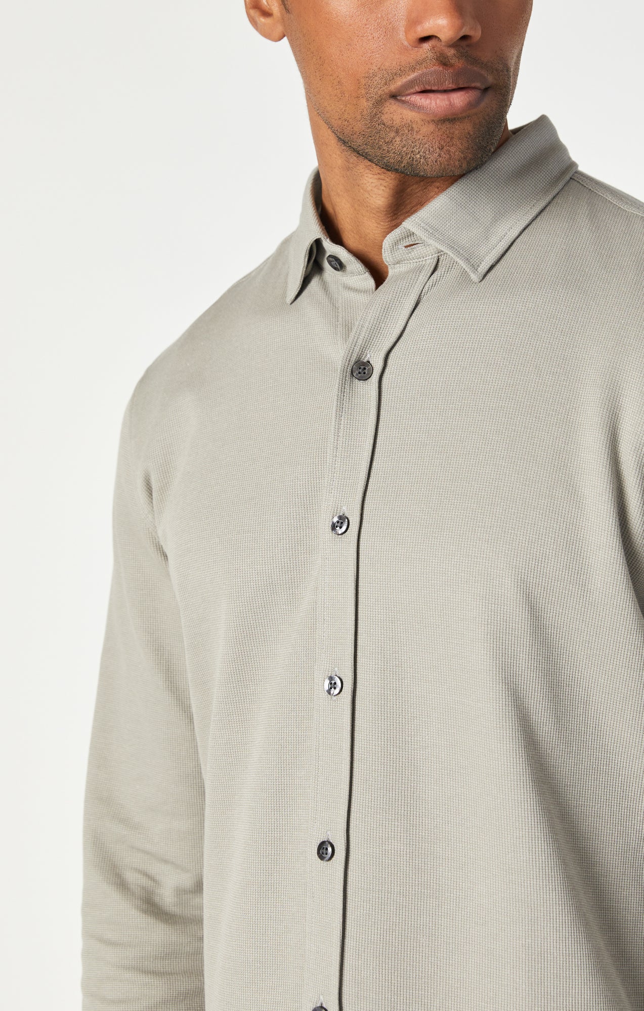 Mavi Men's Long Sleeve T-Shirt In Anthracite Melange