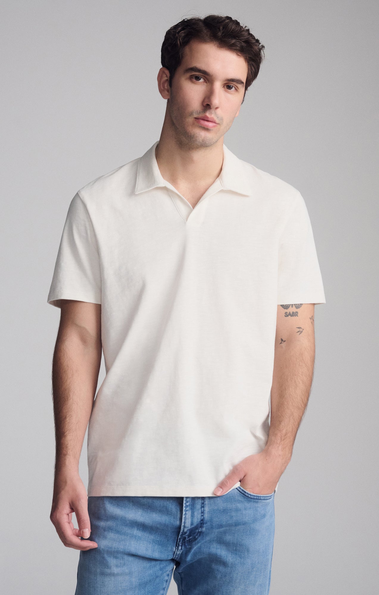 POLO SHIRT IN ANTIQUE WHITE - Mavi Jeans