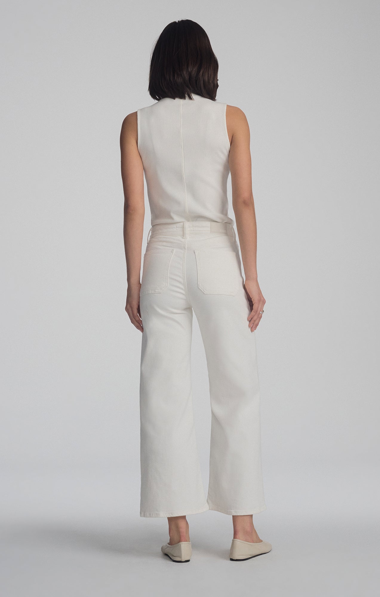 PALOMA MARINE WIDE LEG IN WHITE FLEX BLUE - Mavi Jeans