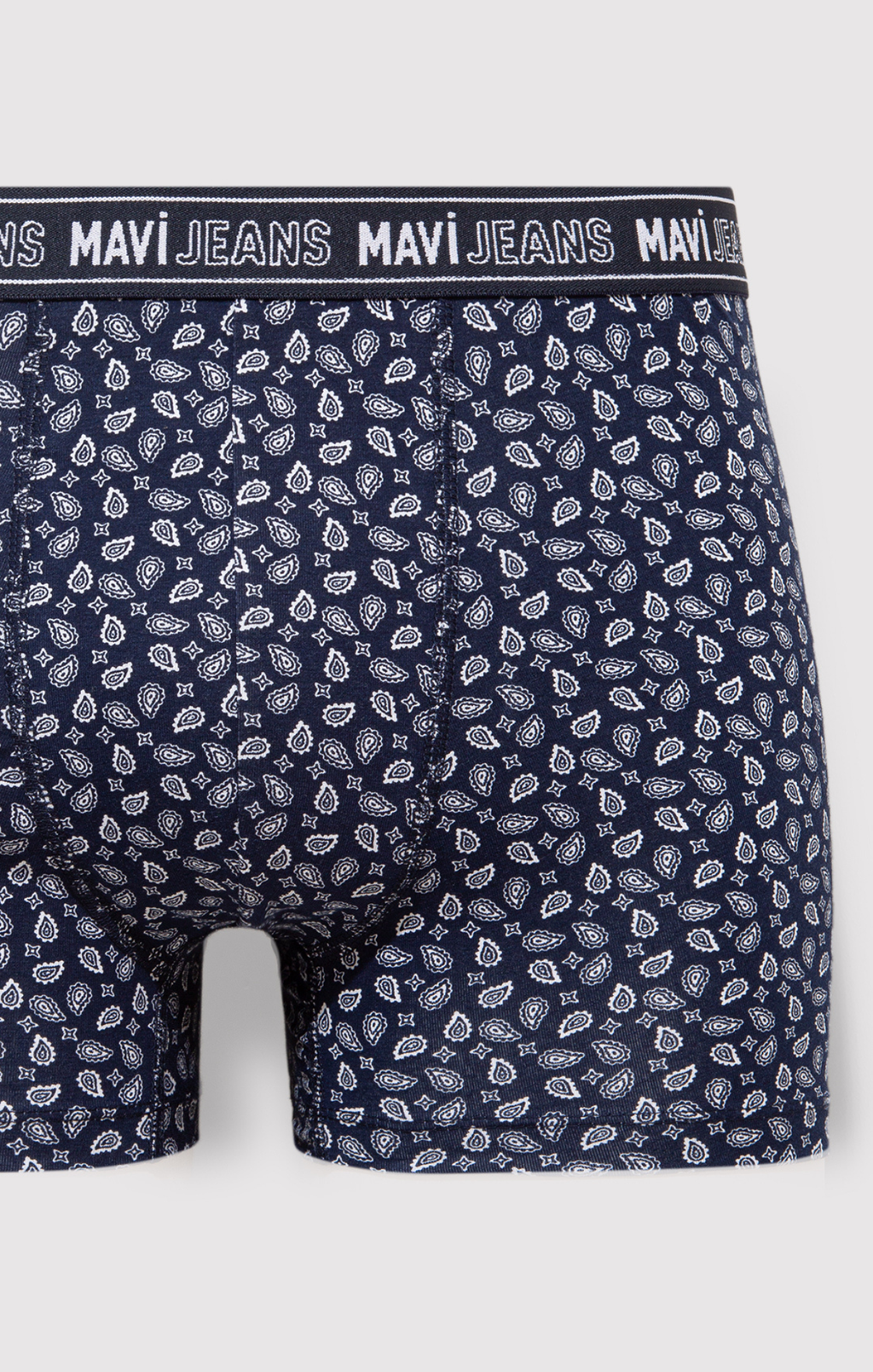 PAISLEY PRINT BOXER BRIEFS IN MIDNIGHT NAVY
