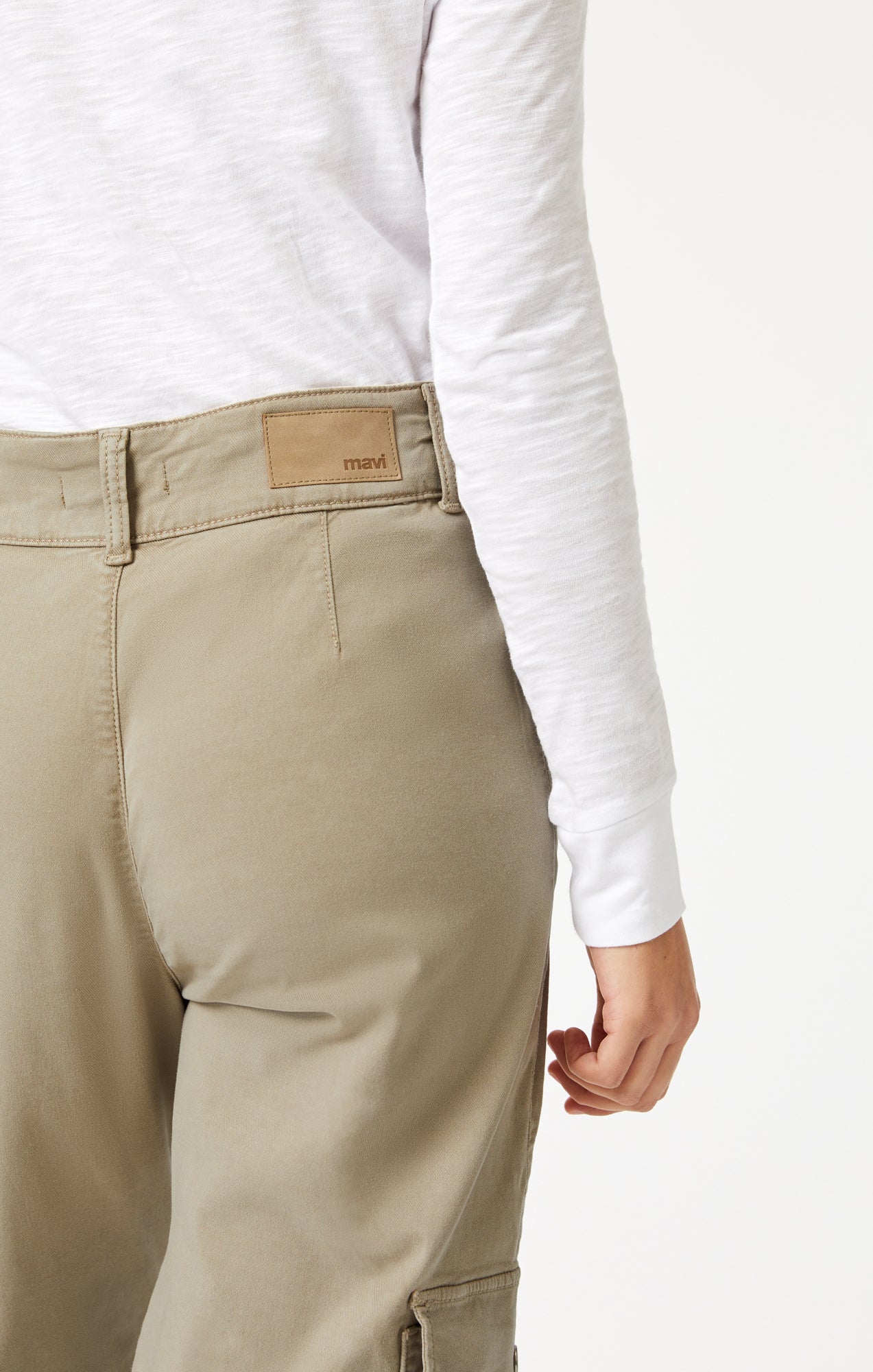 ELSIE CARGO PANTS IN CHINCHILLA LUXE TWILL - Mavi Jeans