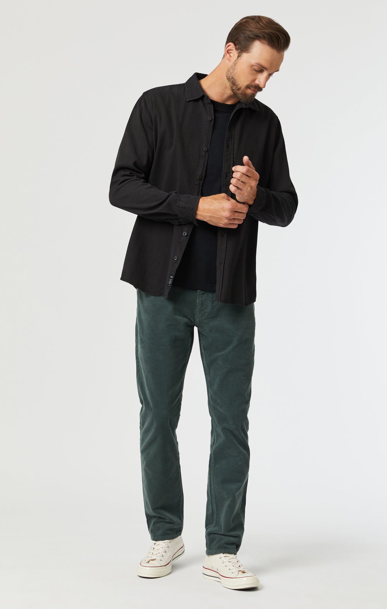 MARCUS SLIM STRAIGHT LEG IN EVERGREEN CORD - Mavi Jeans